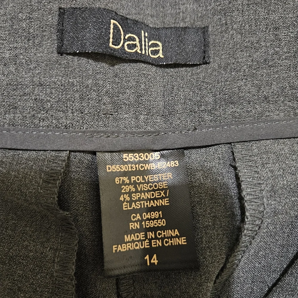 NWT Dalia Sz 14x31 Classic Gray Wide Leg Dress Pants - Picture 2 of 7